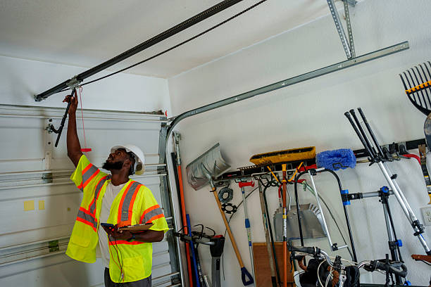 Professional Garage Door Spring Repair technician working in Mays Landing, NJ